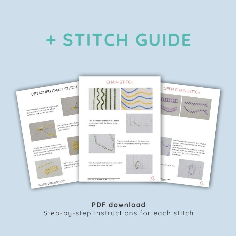 14 Variations of Chain Stitch - Sampler and Tutorial
