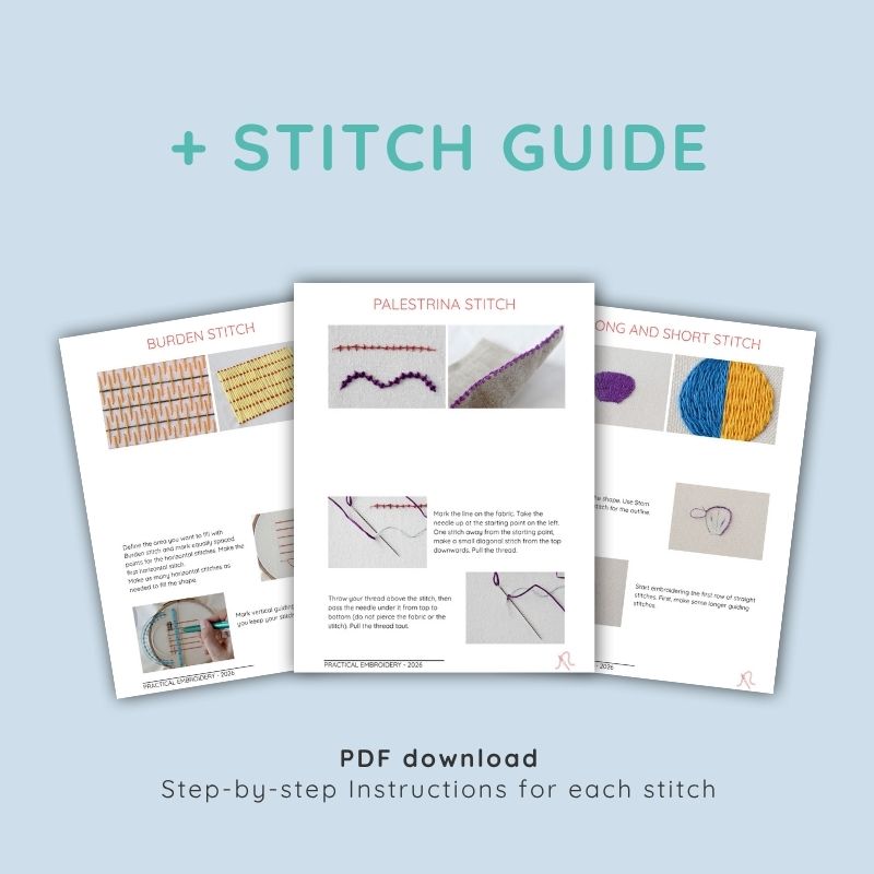How to Embroider Hearts - Hand Embroidery Guide PDF