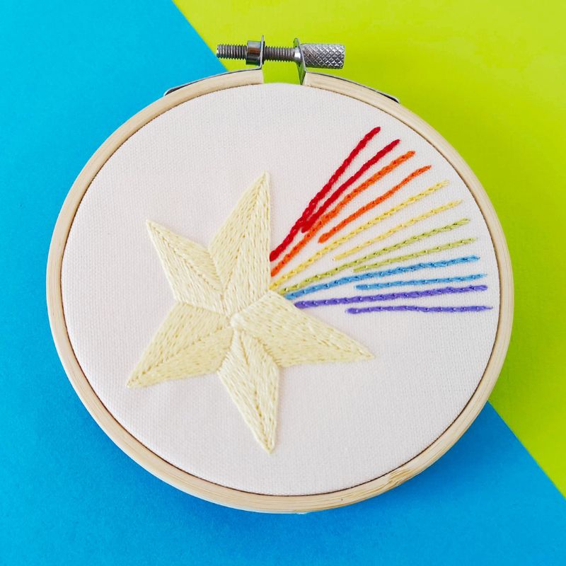 Rainbow Star pdf pattern for hand embroidery
